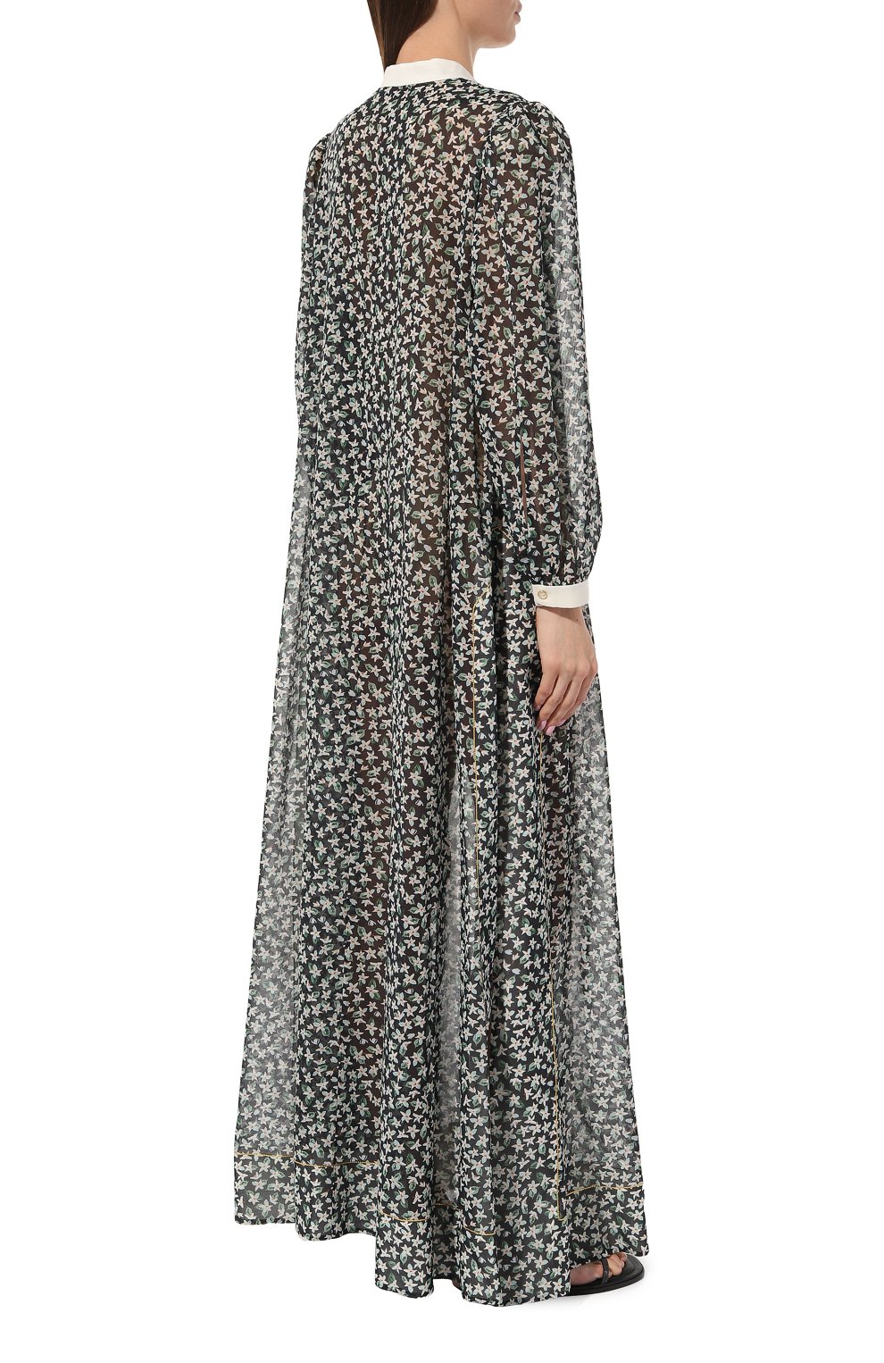 Хлопковое платье ULYANA SERGEENKO черно-белого цвета по цене 190000 руб., арт. ABL001SS23Morocco 0605т23, фото 4 Хлопковое платье ULYANA SERGEENKO, арт. ABL001SS23Morocco 0605т23, фото 4