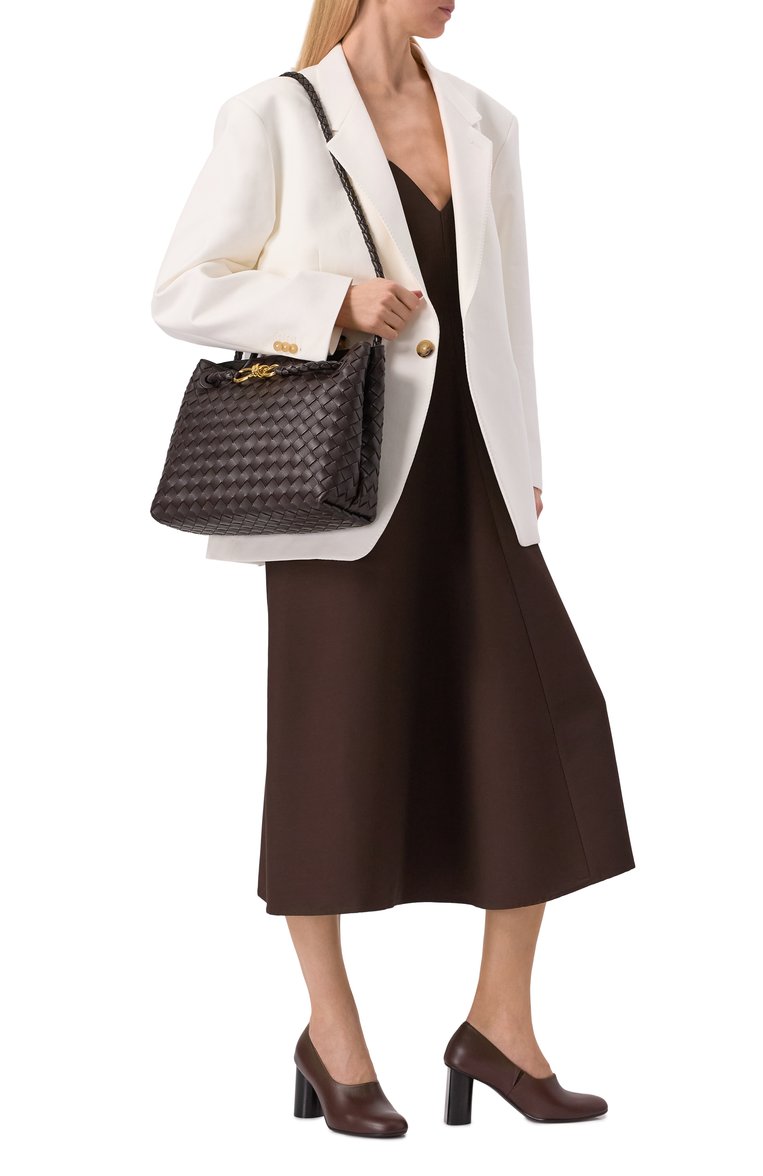 Женская сумка andiamo medium BOTTEGA VENETA коричневого цвета, арт. 766016 VCPP1 | Фото 7 (Размер: medium; Драгоценные камни: Проставлено; Материал сплава: Проставлено; Материал: Натуральная кожа)