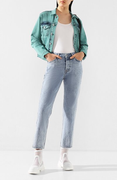 Джинсовая куртка ICEBERG зеленого цвета по цене 29450 руб., арт. 20E I2P0/0013/6005, фото 2 Джинсовая куртка ICEBERG, арт. 20E I2P0/0013/6005, фото 2