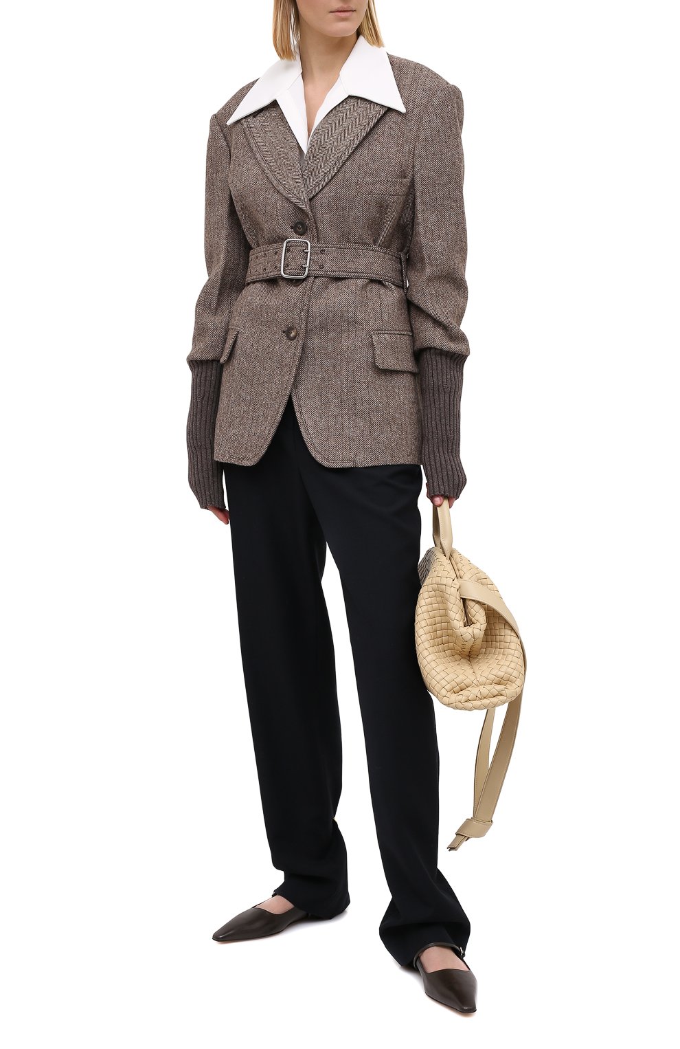 Шерстяной жакет CHLOÉ коричневого цвета по цене 286500 руб., арт. CHC20WVE23078, фото 2 Шерстяной жакет CHLOÉ, арт. CHC20WVE23078, фото 2