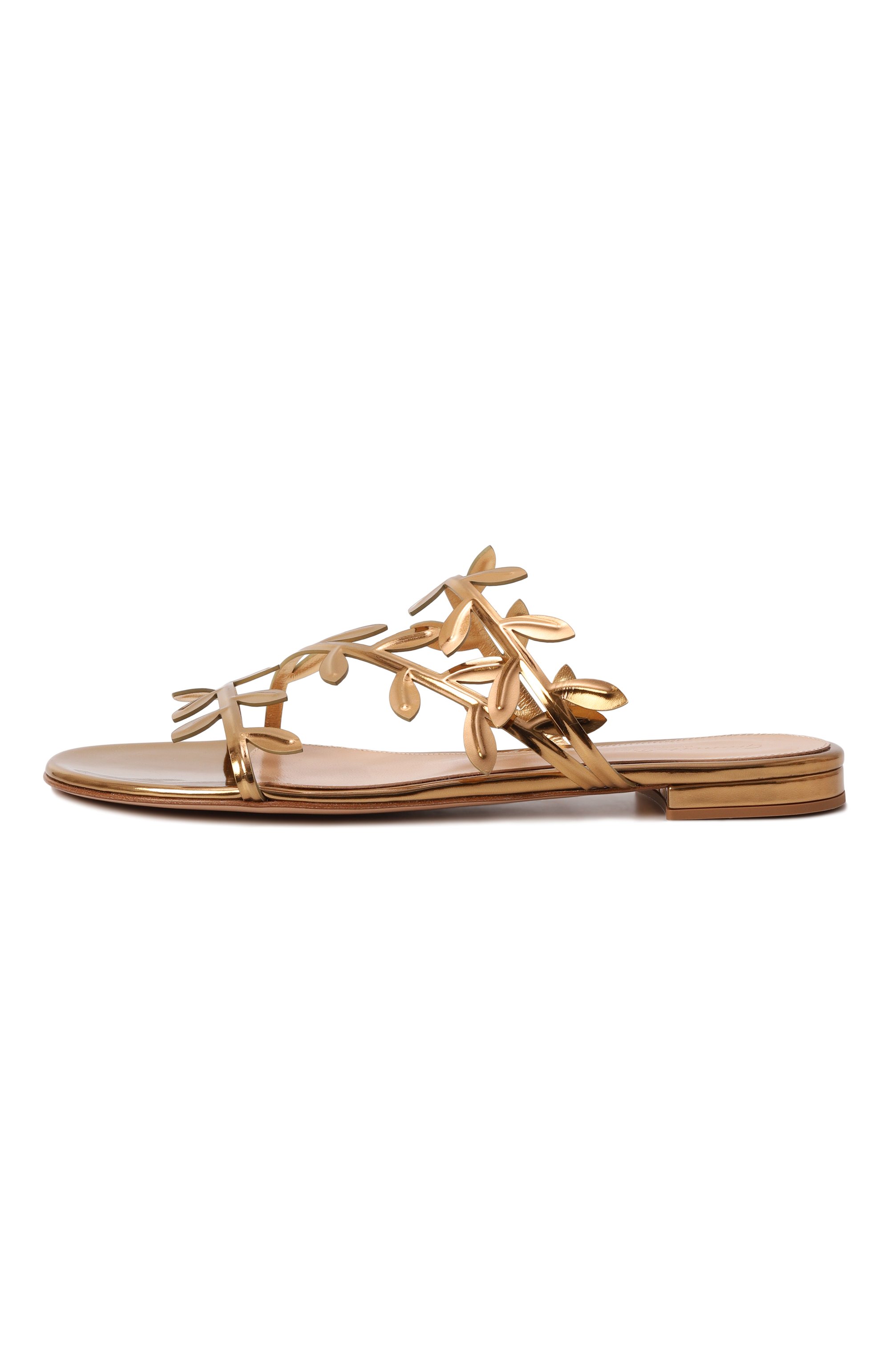 Кожаные шлепанцы flavia GIANVITO ROSSI, арт. G15680.05RIC.METMEK0, фото 4