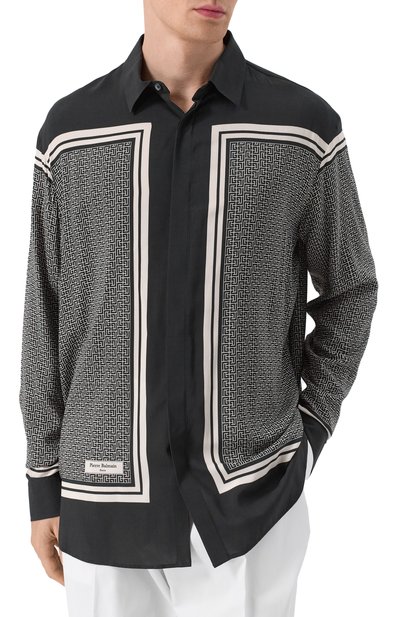 Рубашка из вискозы BALMAIN, арт. BH1HS184/XG42, фото 3