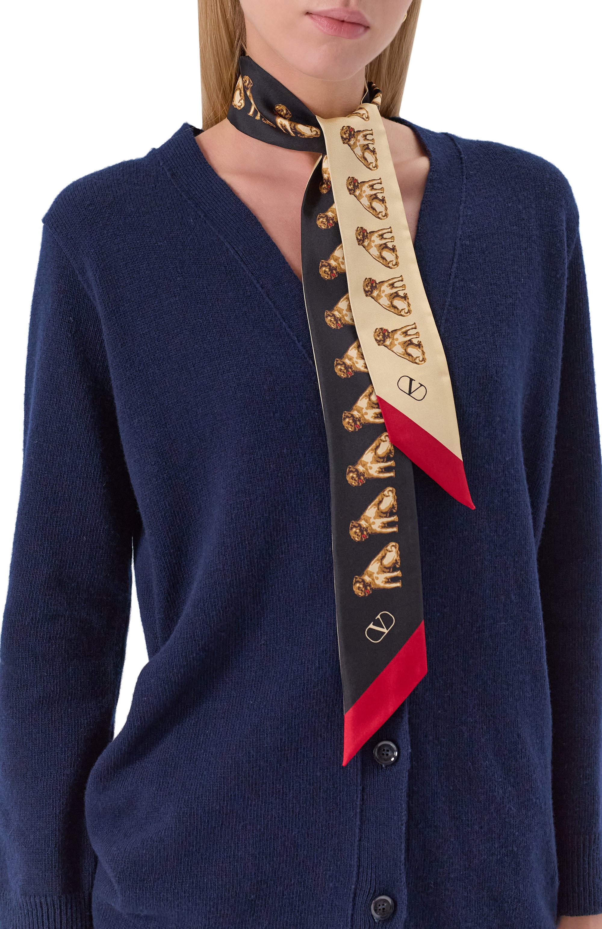 Шелковый шарф-твилли VALENTINO, арт. 7W2E6017/UQW, фото 2