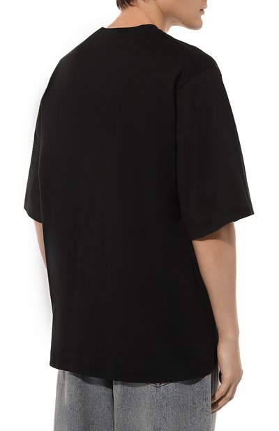 Хлопковая футболка GIVENCHY черного цвета по цене 69950 руб., арт. BM712H3YMV, фото 4 Хлопковая футболка GIVENCHY, арт. BM712H3YMV, фото 4