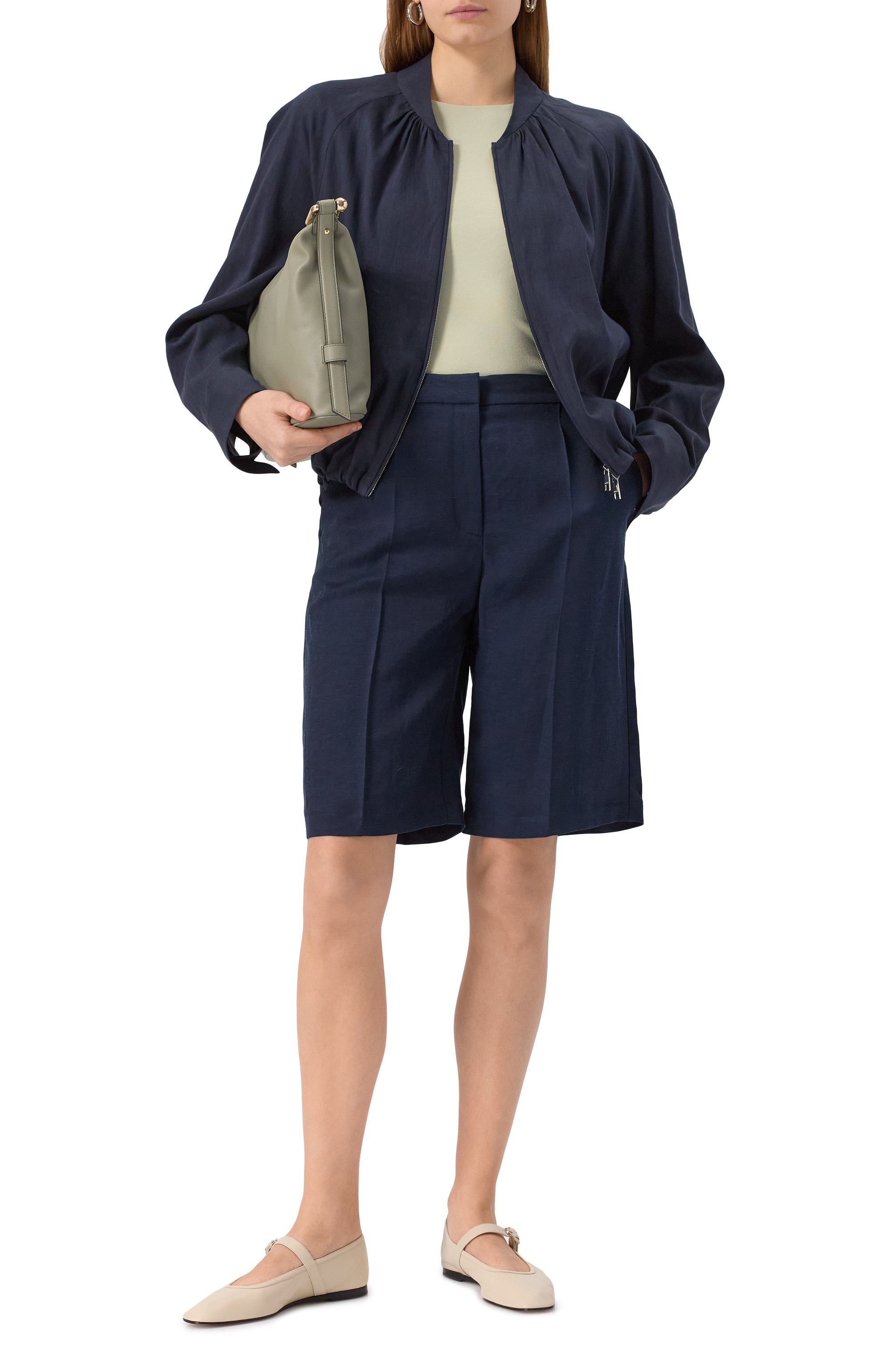 Шорты из вискозы и льна BOSS, арт. 50537403, фото 2