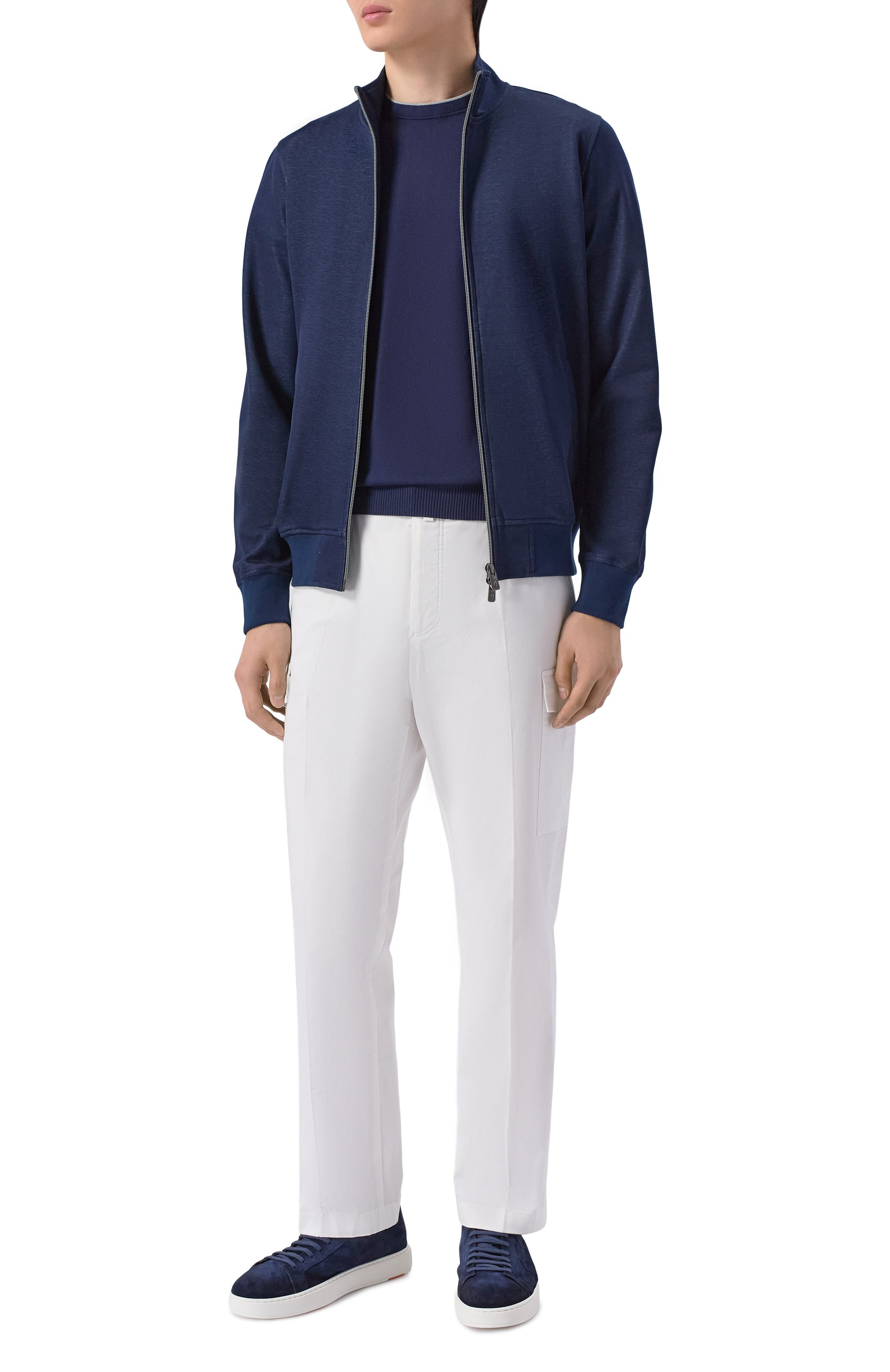 Хлопковая толстовка CAPOBIANCO темно-синего цвета по цене 86500 руб., арт. 20M451.BL00., фото 2 Хлопковая толстовка CAPOBIANCO, арт. 20M451.BL00., фото 2