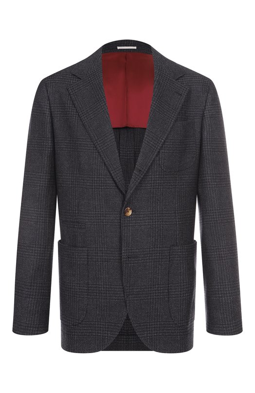 Пиджак из шерсти и кашемира Brunello Cucinelli MV4127BND Серый MV4127BND