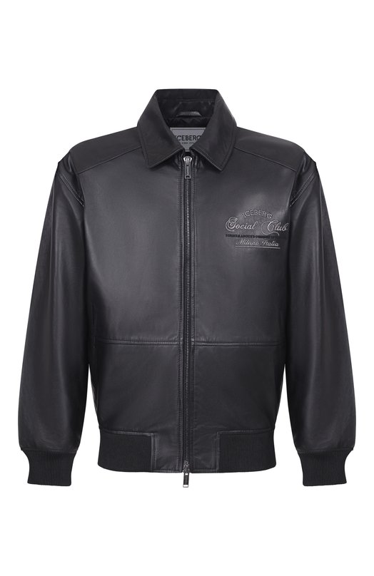 Кожаный бомбер Iceberg Z020/6805 Чёрный Z020/6805