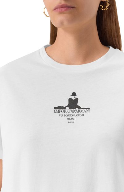 Хлопковая футболка EMPORIO ARMANI, арт. EW002248/AF12567/U0002, фото 5