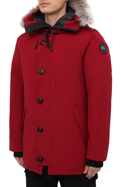 Пуховая парка chateau с меховой отделкой CANADA GOOSE красного цвета по цене 134000 руб., арт. 3426MB, фото 3 Пуховая парка chateau с меховой отделкой CANADA GOOSE, арт. 3426MB, фото 3