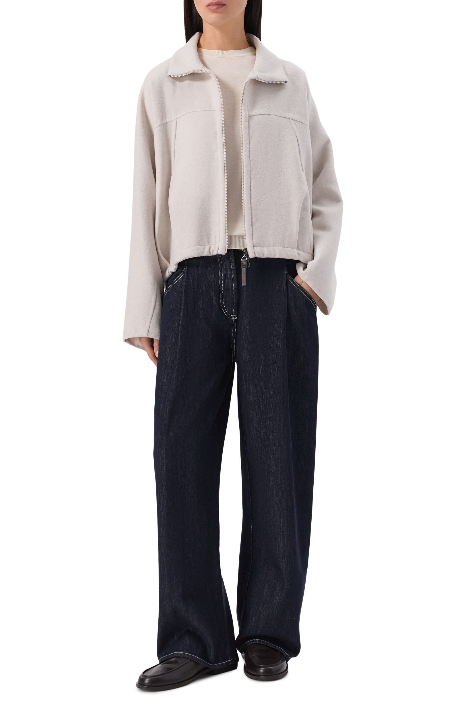 Шерстяная куртка BRUNELLO CUCINELLI светло-бежевого цвета по цене 396000 руб., арт. MD565B3F06, фото 2 Шерстяная куртка BRUNELLO CUCINELLI, арт. MD565B3F06, фото 2