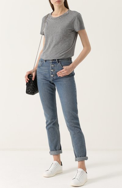 Футболка прямого кроя с шипами VALENTINO, арт. NB3MG03A/2QK, фото 2