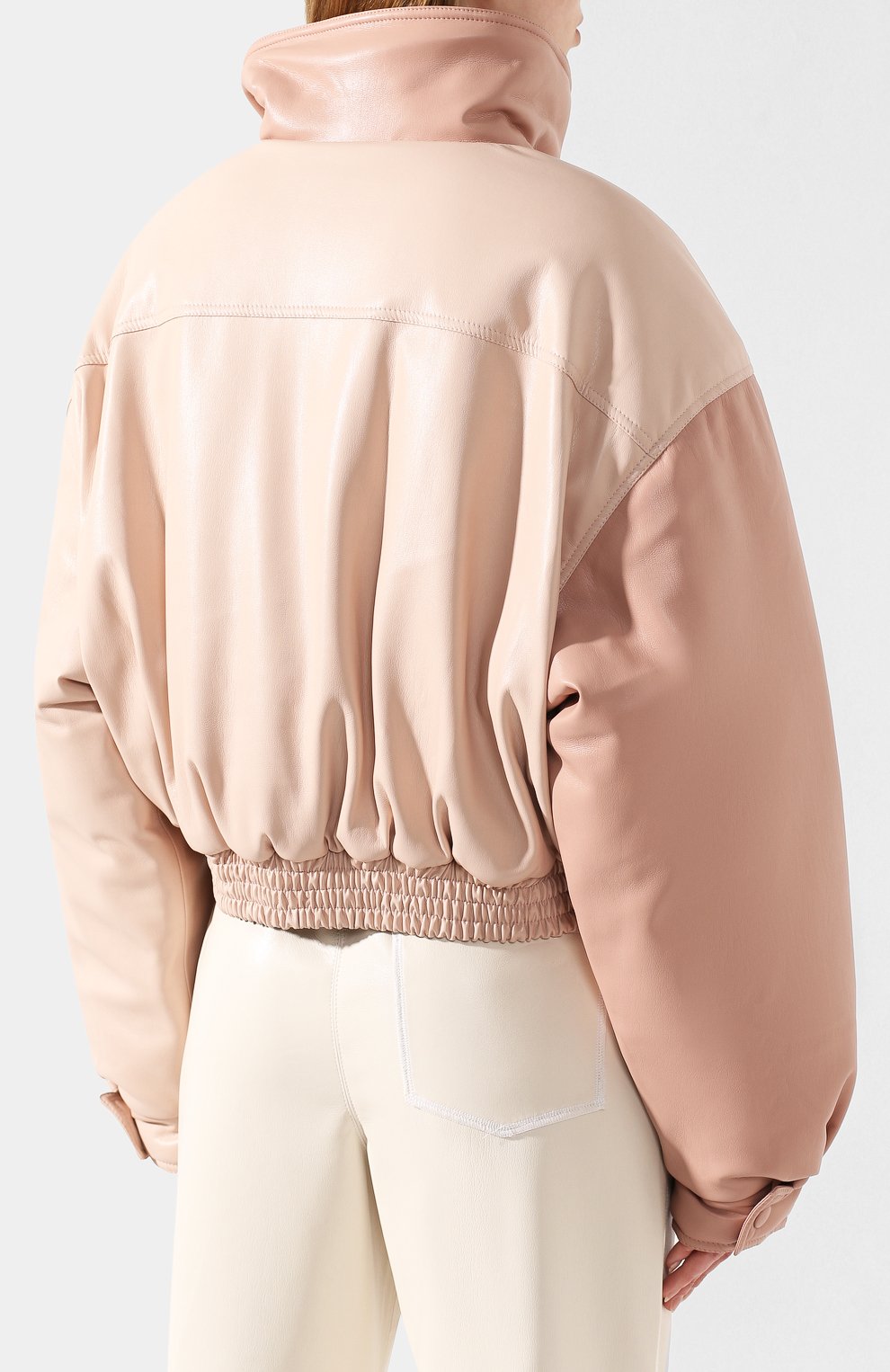 Бомбер NANUSHKA, арт. B0MI_BLUSH PATCHW0RK_VEGAN LEATHER, фото 4
