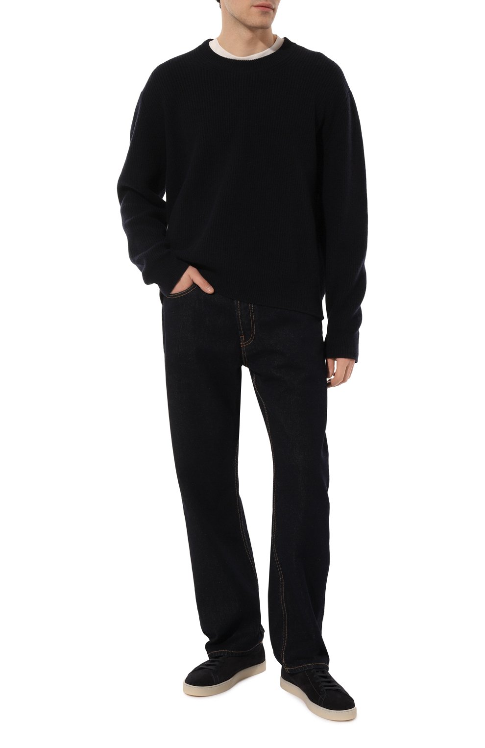 Замшевые кеды BLU BARRETT синего цвета по цене 49100 руб., арт. CLI0-12287.18, фото 2 Замшевые кеды BLU BARRETT, арт. CLI0-12287.18, фото 2