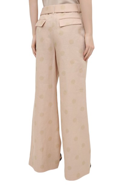 Брюки из хлопка и льна ZIMMERMANN бежевого цвета по цене 65200 руб., арт. 9759PAND, фото 4 Брюки из хлопка и льна ZIMMERMANN, арт. 9759PAND, фото 4