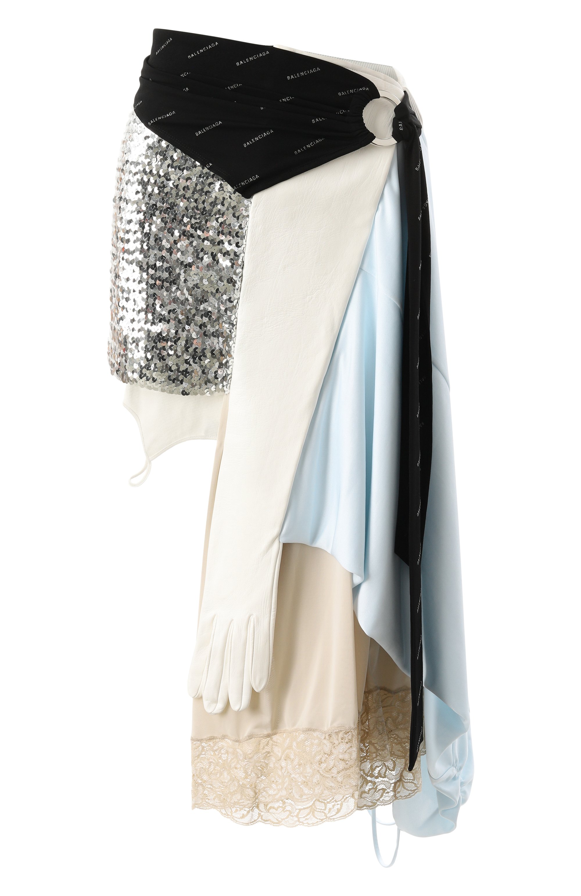 Комбинированная юбка BALENCIAGA, арт. 808776/TMV27, фото 1