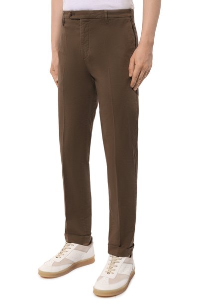 Хлопковые брюки COLOMBO коричневого цвета по цене 69650 руб., арт. PA00449/TC, фото 3 Хлопковые брюки COLOMBO, арт. PA00449/TC, фото 3