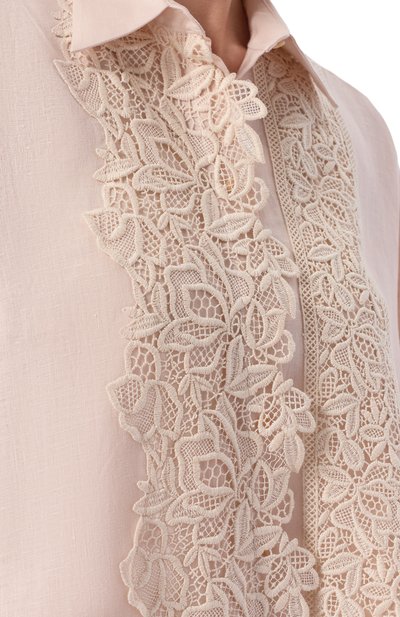 Льняная рубашка ERMANNO SCERVINO, арт. D484K611GQI, фото 5