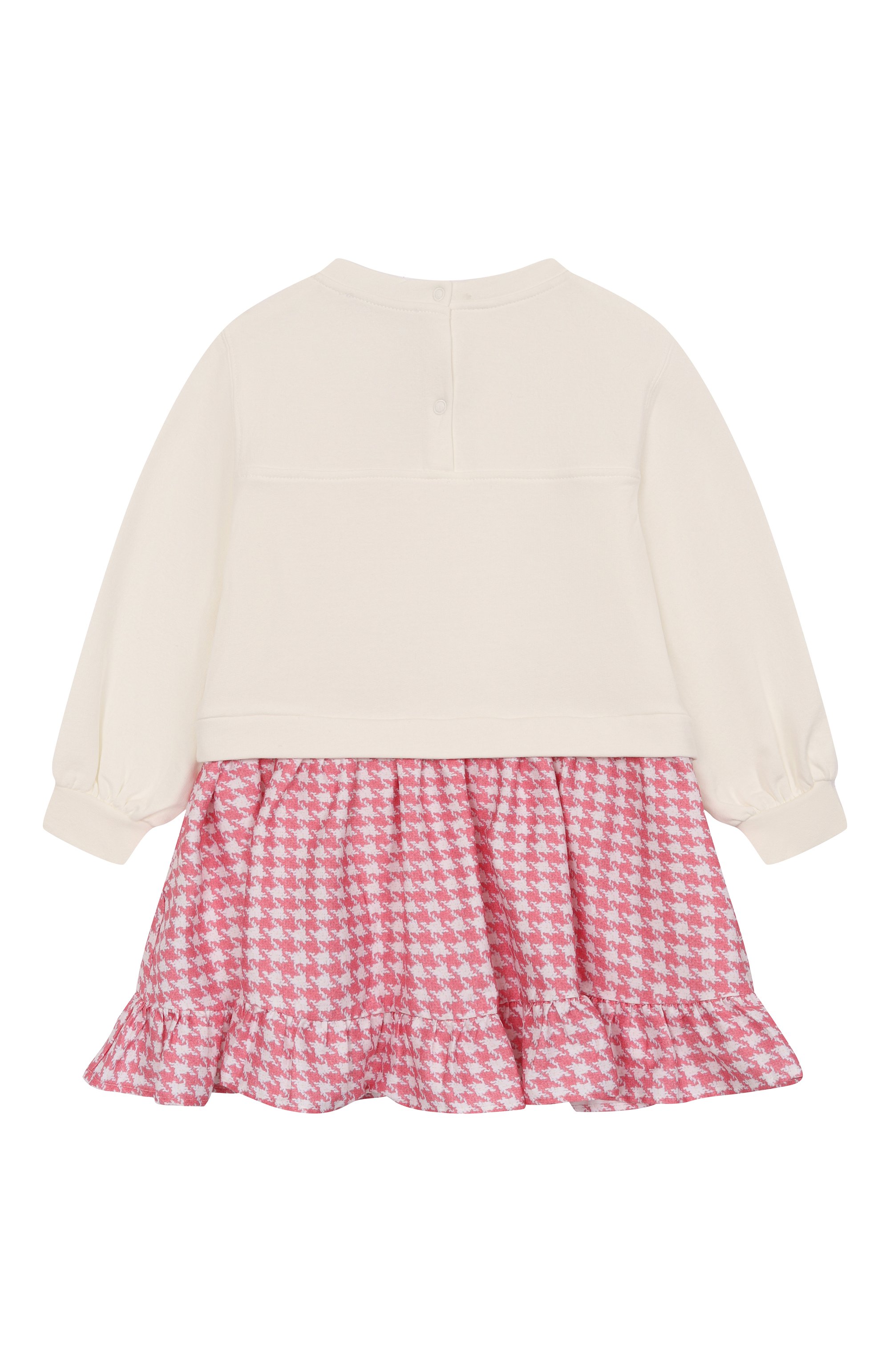 Хлопковое платье MONNALISA кремового цвета по цене 20800 руб., арт. 39F904, фото 2 Хлопковое платье MONNALISA, арт. 39F904, фото 2