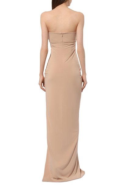 Платье из вискозы KAMILLA PURSHIE бежевого цвета по цене 187500 руб., арт. KP 2025/15, фото 4 Платье из вискозы KAMILLA PURSHIE, арт. KP 2025/15, фото 4