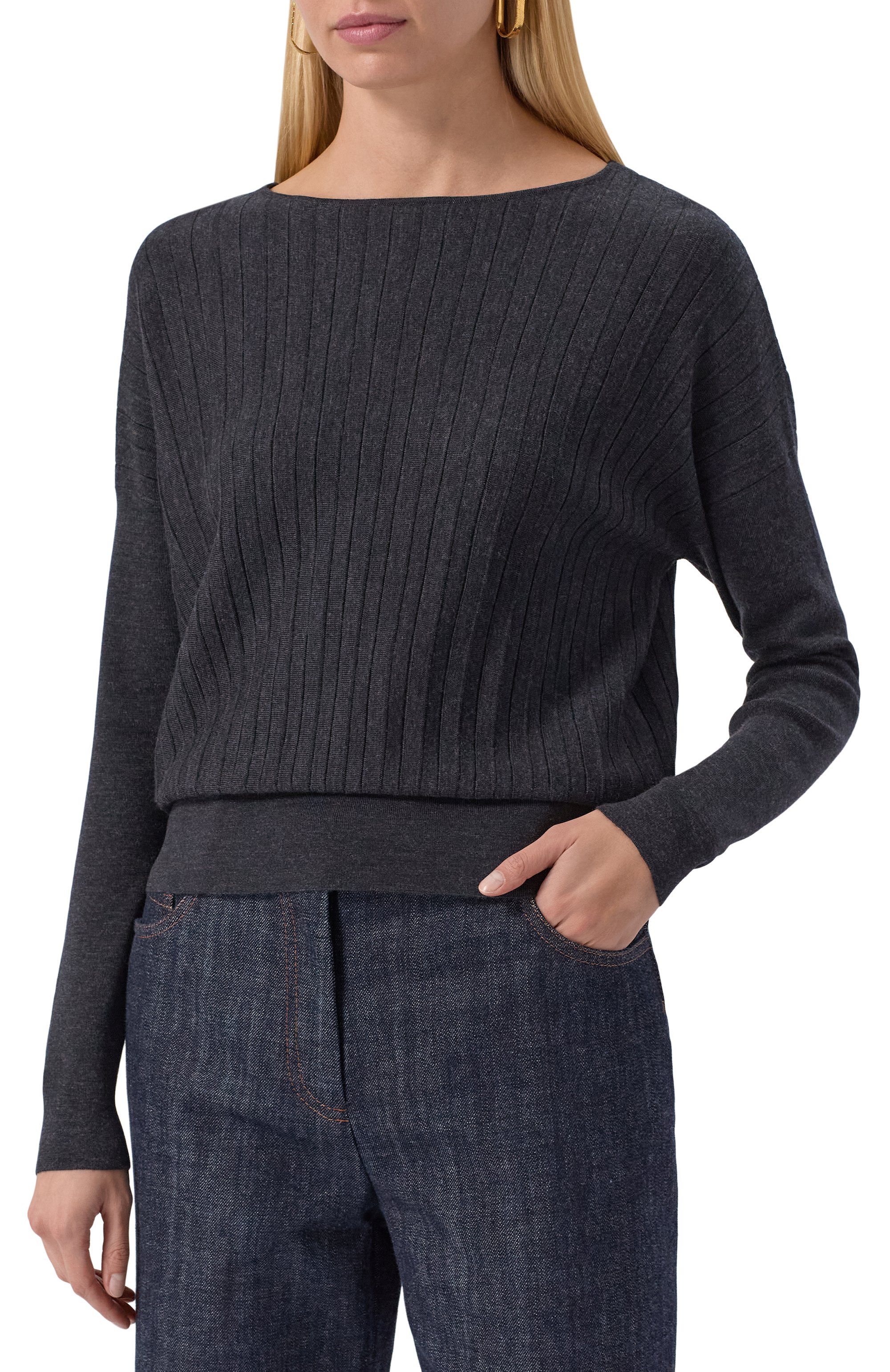 Пуловер из шерсти и шелка AGNONA, арт. K510018E/9D180NE, фото 3