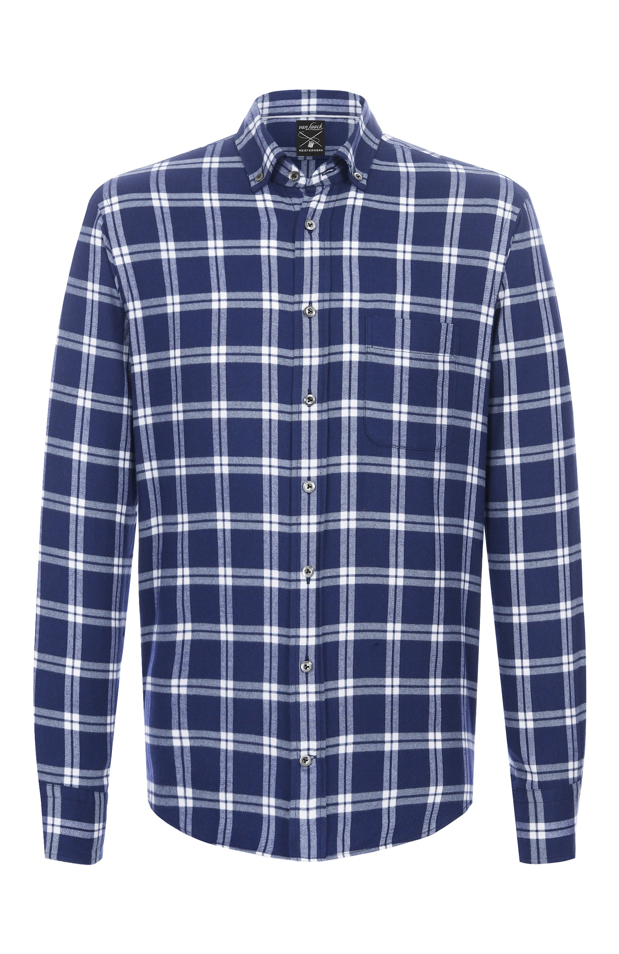 Рубашка из хлопка и лиоцелла VAN LAACK темно-синего цвета по цене 42500 руб., арт. VL-R0Y-PSFK/156631, фото 1 Рубашка из хлопка и лиоцелла VAN LAACK, арт. VL-R0Y-PSFK/156631, фото 1