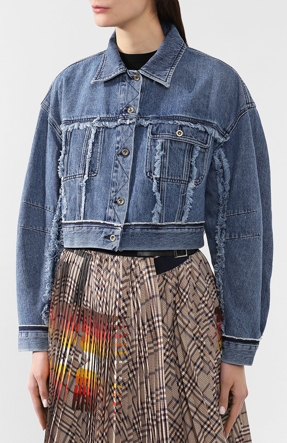 Джинсовая куртка ACNE STUDIOS голубого цвета по цене 39550 руб., арт. A90120, фото 3 Джинсовая куртка ACNE STUDIOS, арт. A90120, фото 3