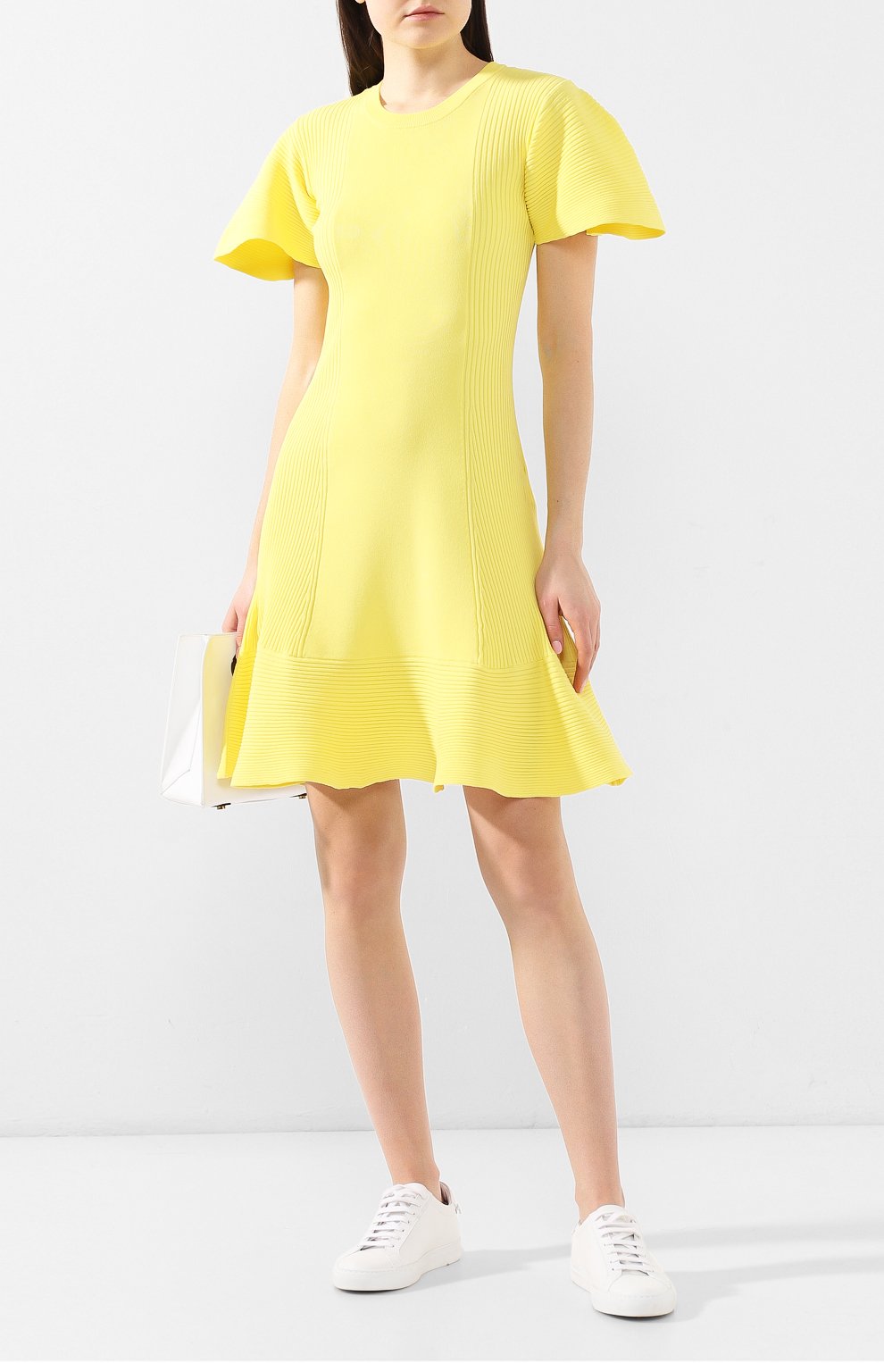 Платье из вискозы KENZO желтого цвета по цене 33700 руб., арт. 2R0418834, фото 2 Платье из вискозы KENZO, арт. 2R0418834, фото 2