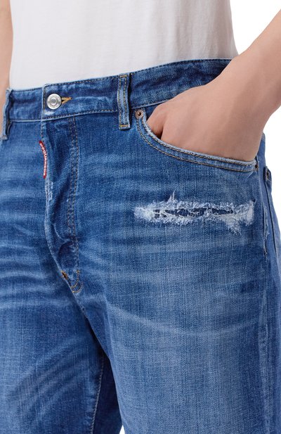 Джинсовые шорты marine DSQUARED2 синего цвета по цене 42300 руб., арт. S74MU0990/S30872, фото 5 Джинсовые шорты marine DSQUARED2, арт. S74MU0990/S30872, фото 5