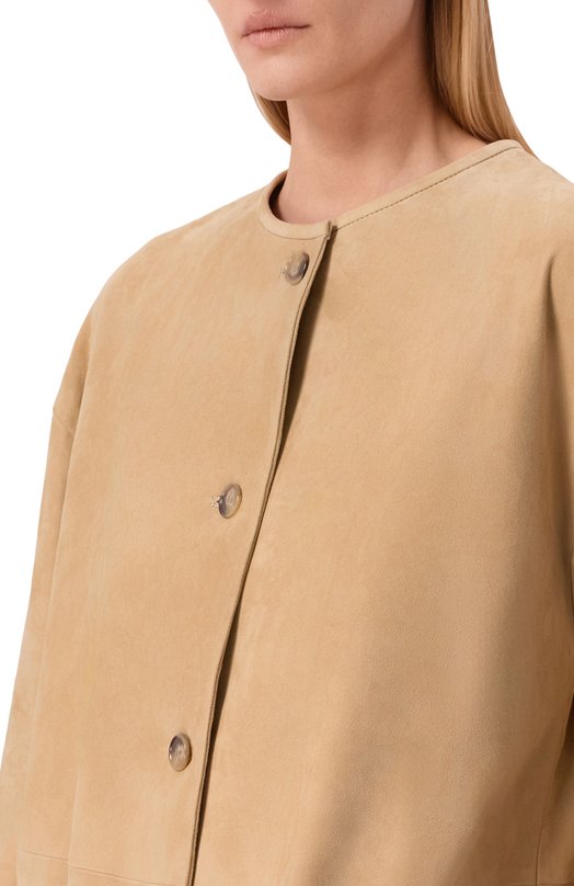 Замшевое пальто Loulou de Saison WAREN Бежевый  WAREN Фото 5