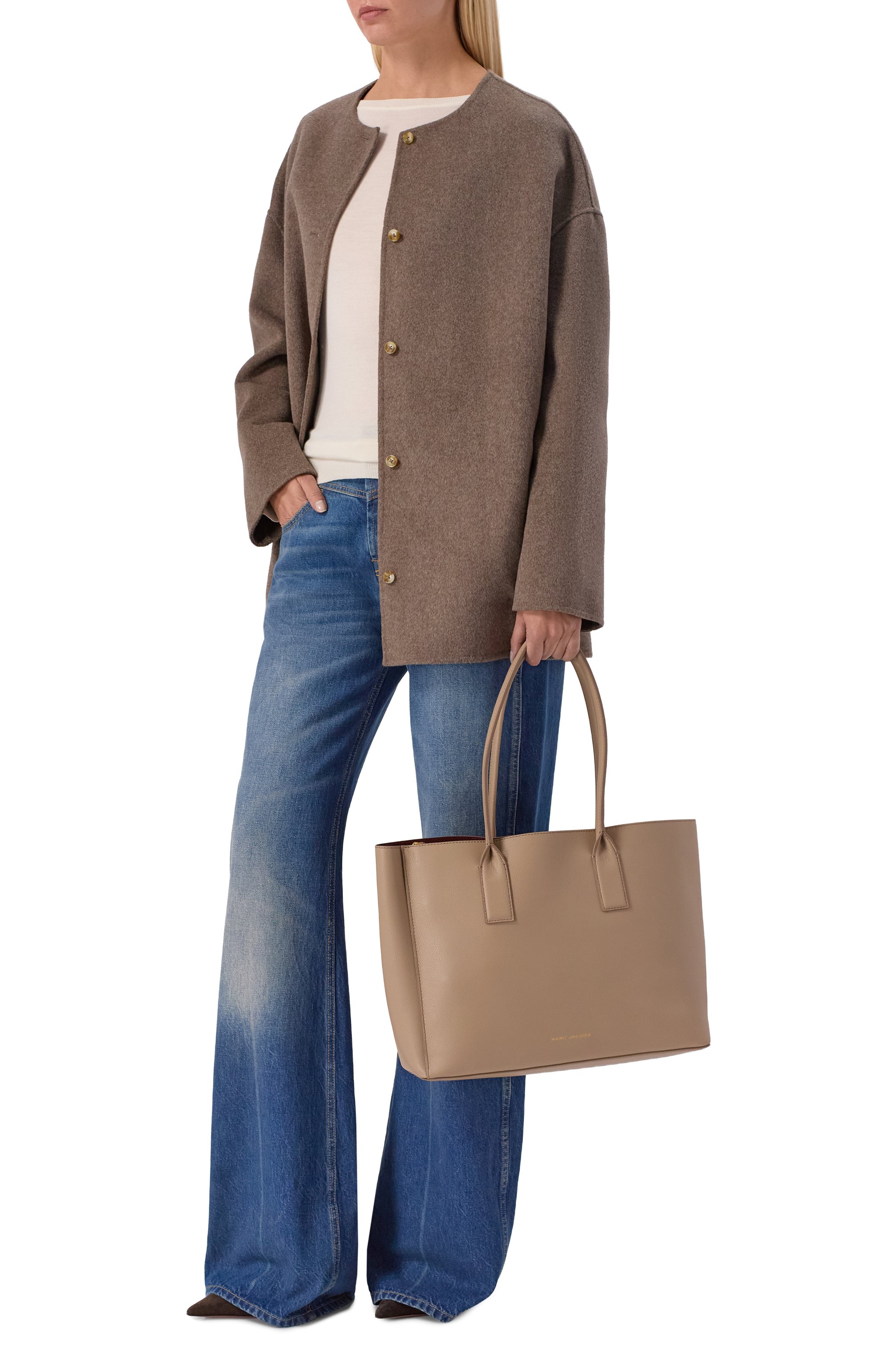 Сумка-тоут the pop j marc work MARC JACOBS (THE) светло-бежевого цвета по цене 62100 руб., арт. 2P6HTT019H01, фото 3 Сумка-тоут the pop j marc work MARC JACOBS (THE), арт. 2P6HTT019H01, фото 3