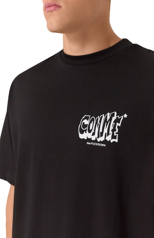 Хлопковая футболка Comme des Fuckdown CFABW01516 Чёрный  CFABW01516 Фото 5
