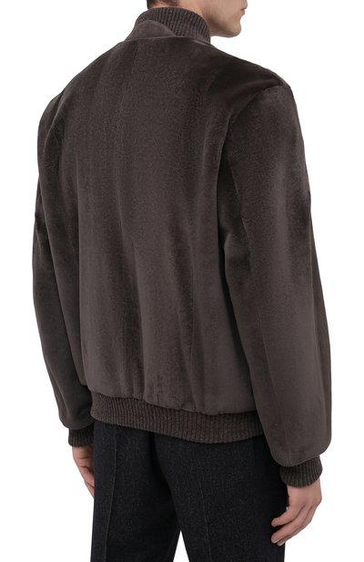 Бомбер из меха норки KITON серого цвета по цене 2515000 руб., арт. UW0819V03S22, фото 4 Бомбер из меха норки KITON, арт. UW0819V03S22, фото 4