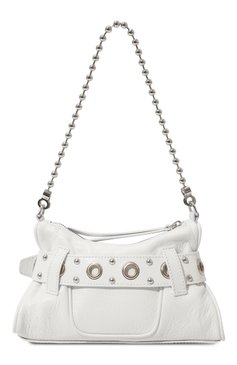 Женская сумка gothic DSQUARED2 белого цвета, арт. CLW0031/01500001 | Фото 6 (Материал: Натуральная кожа; Ремень/цепочка: На ремешке; Размер: small; Драгоценные камни: Проставлено; Материал сплава: Проставлено)