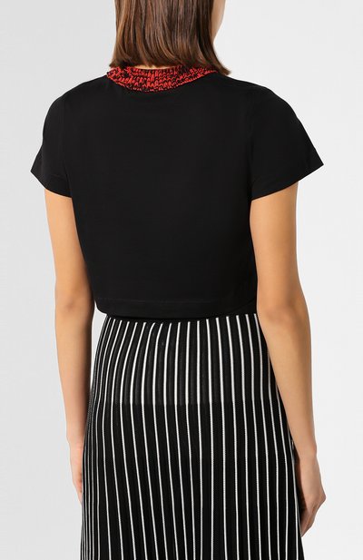 Укороченная футболка MRZ черного цвета по цене 27450 руб., арт. S20-0243, фото 4 Укороченная футболка MRZ, арт. S20-0243, фото 4