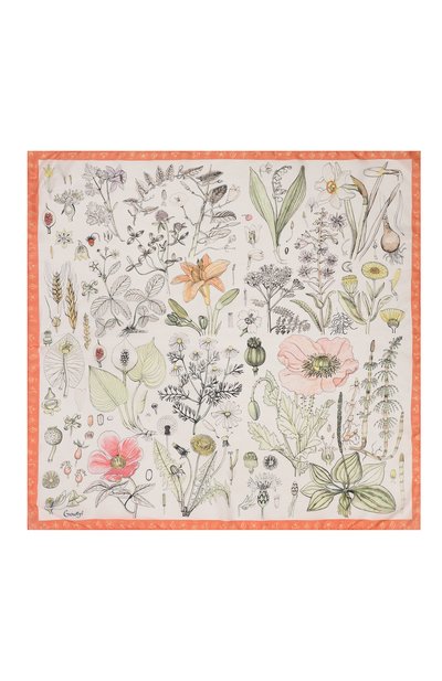 Шелковый платок гербарий GOURJI, арт. T21GERB7RR/1, фото 4