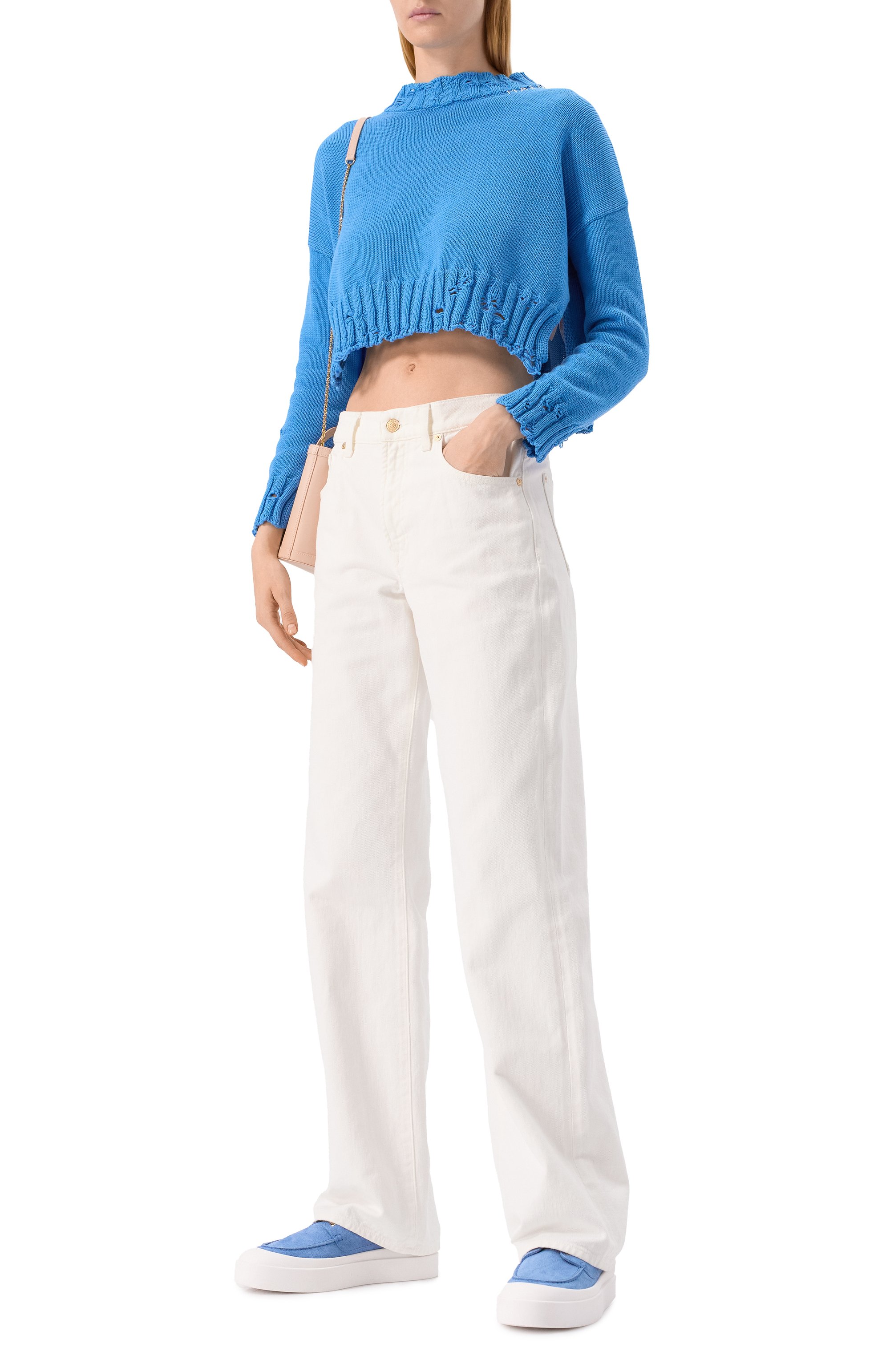 Хлопковый свитер MARNI, арт. GCMD0579A0/UFC652, фото 2