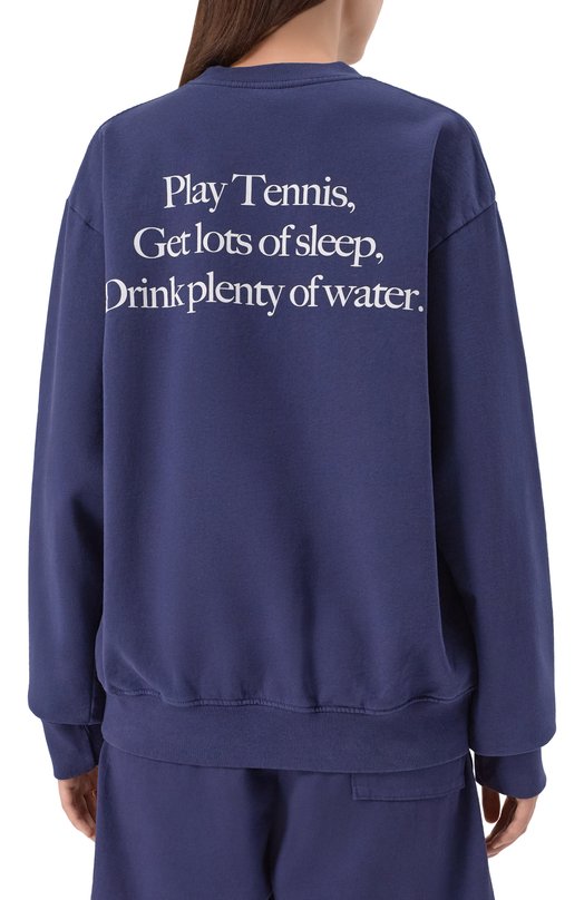 Хлопковый свитшот Sporty and Rich ST071621425BL106 Синий  ST071621425BL106 Фото 4