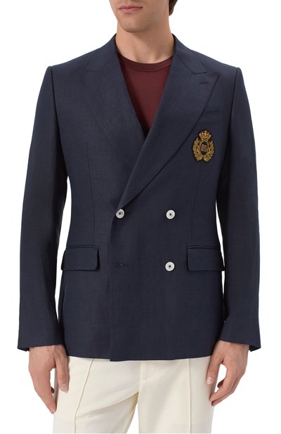 Льняной пиджак DOLCE & GABBANA, арт. G2TJ2Z/FU4K6, фото 4