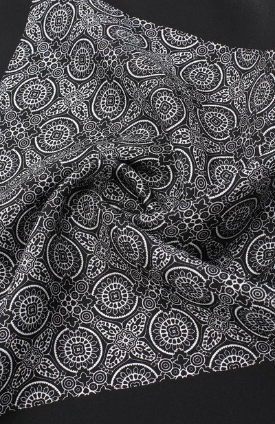 Шелковый платок DOLCE & GABBANA черно-белого цвета по цене 15250 руб., арт. GR412E/G0W0G, фото 2 Шелковый платок DOLCE & GABBANA, арт. GR412E/G0W0G, фото 2