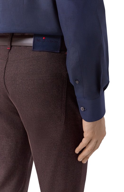 Хлопковая сорочка Brioni RCB40L/0D04P Синий  RCB40L/0D04P Фото 5