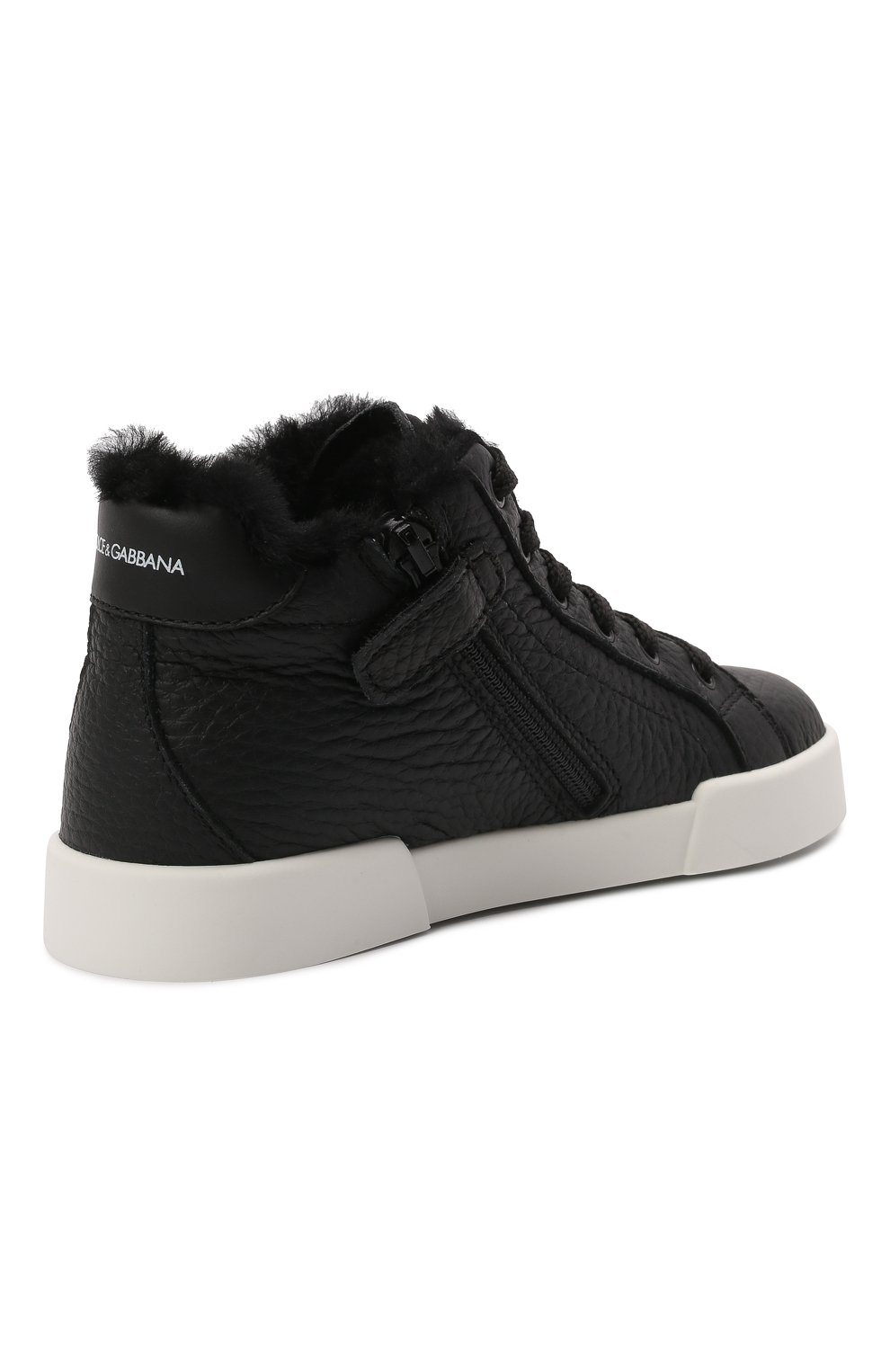 Высокие кожаные кеды DOLCE & GABBANA, арт. DA0986/AA163/24-28, фото 3