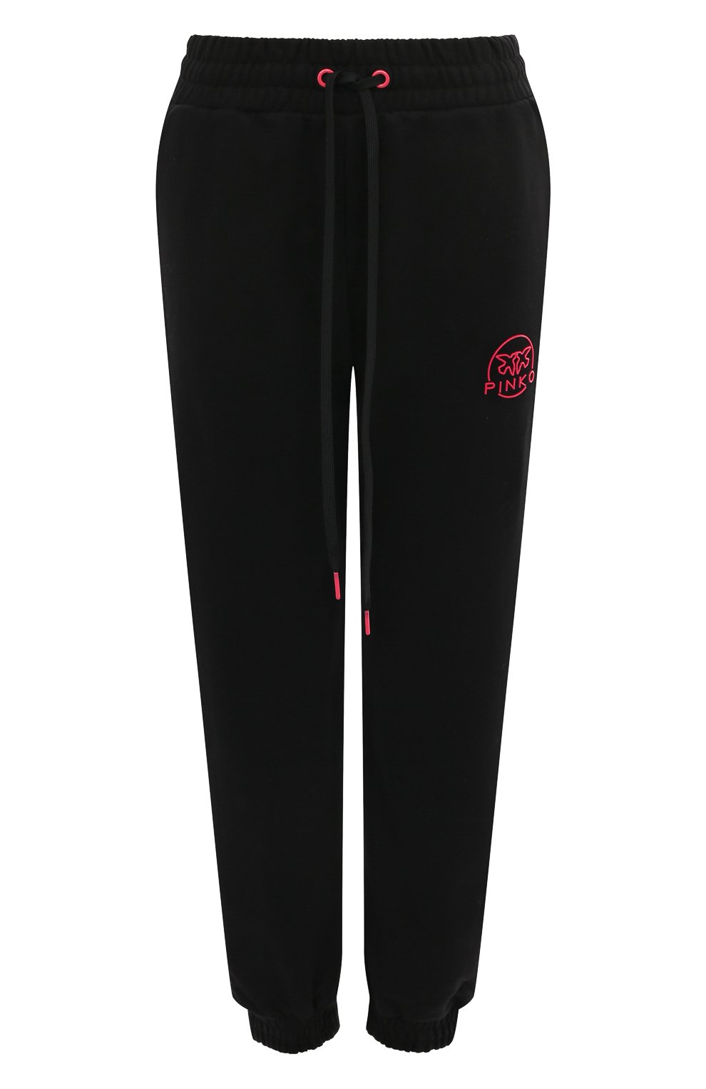 Хлопковые джоггеры PINKO черного цвета по цене 17400 руб., арт. 100371/A162, фото 1 Хлопковые джоггеры PINKO, арт. 100371/A162, фото 1