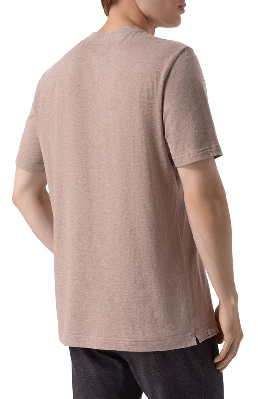 Футболка из хлопка и кашемира Capobianco 19M660.WS00. Бежевый  19M660.WS00. Фото 4