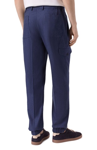 Шерстяные джоггеры MVST темно-синего цвета по цене 65200 руб., арт. 3MPG/7617, фото 4 Шерстяные джоггеры MVST, арт. 3MPG/7617, фото 4