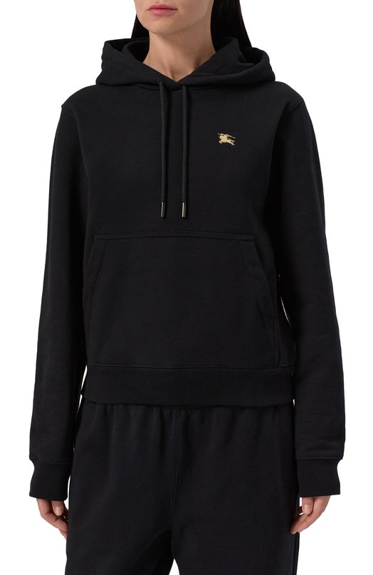 Хлопковое худи Burberry 8110966 Чёрный  8110966 Фото 3