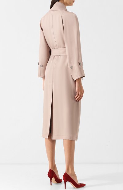 Однотонное двубортное пальто с поясом GIORGIO ARMANI, арт. 8WH0L00C/T009V, фото 4