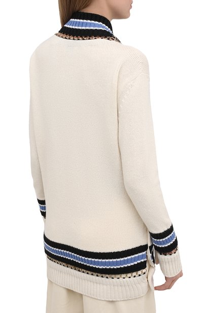 Шерстяной свитер BURBERRY белого цвета по цене 295500 руб., арт. 4566639, фото 4 Шерстяной свитер BURBERRY, арт. 4566639, фото 4
