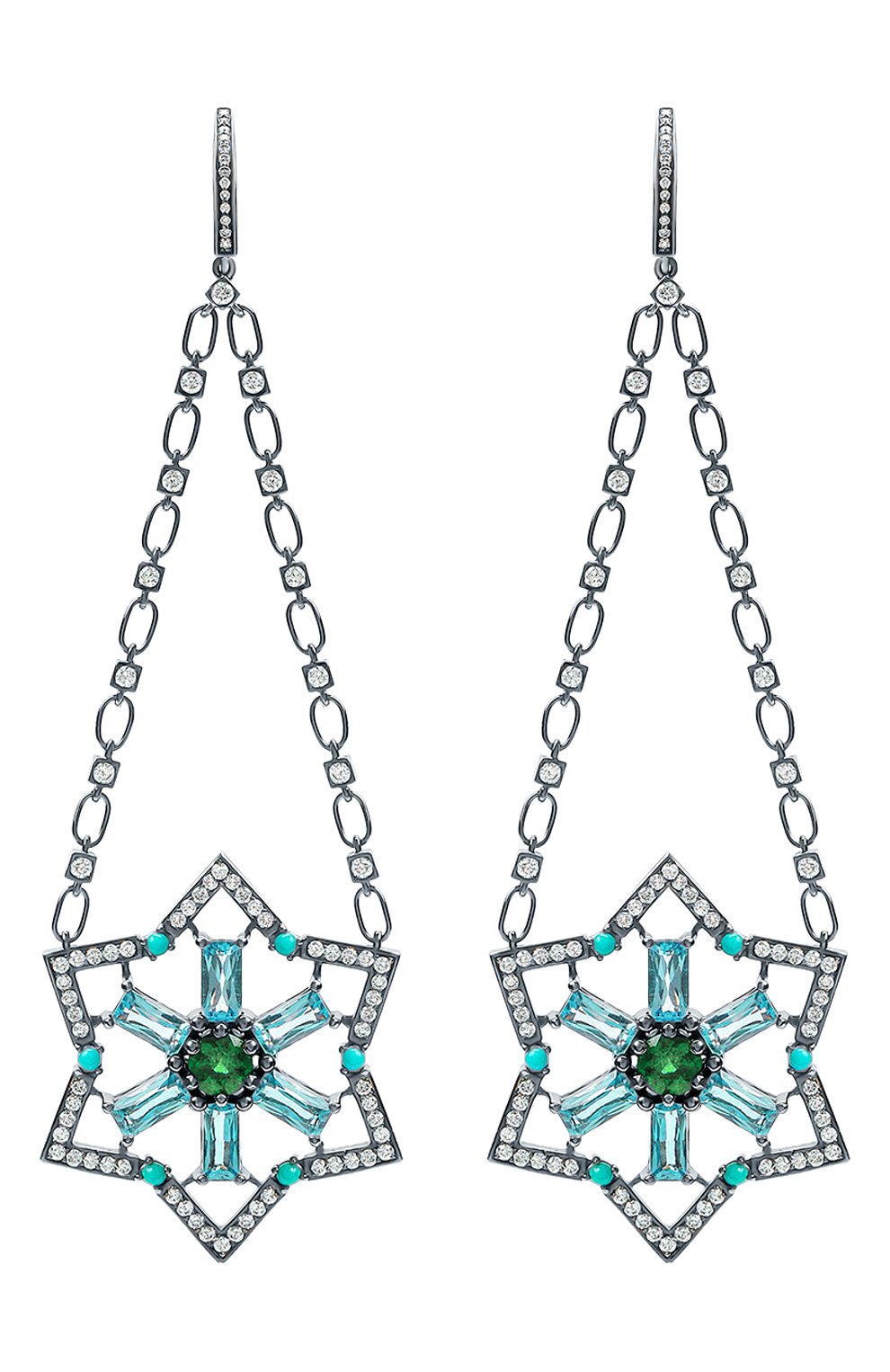 Серьги NIKOS KOULIS бесцветного цвета по цене 1345500 руб., арт. NE77098, фото 1 Серьги NIKOS KOULIS, арт. NE77098, фото 1