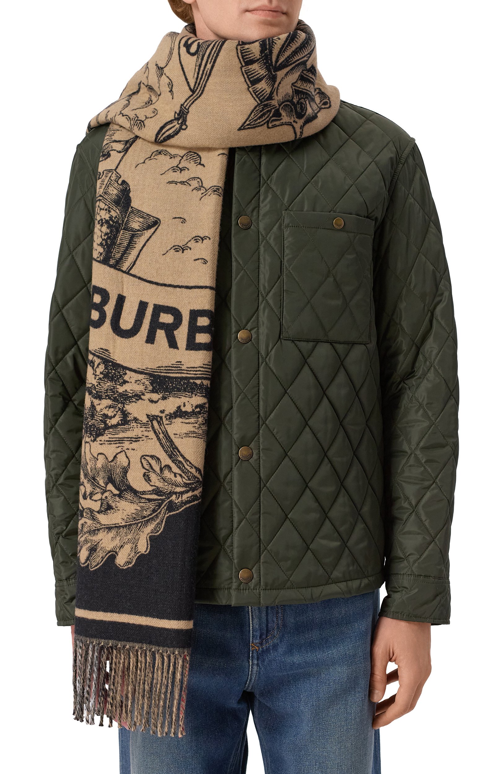 Кашемировый шарф BURBERRY бежевого цвета по цене 126500 руб., арт. 8073768, фото 2 Кашемировый шарф BURBERRY, арт. 8073768, фото 2